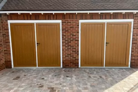 CDC Garage Doors Side Hinged Kingston Honey Beech