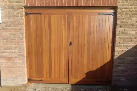 CDC Cedar Door Bakewell Side Hinged Golden Oak Garage Door