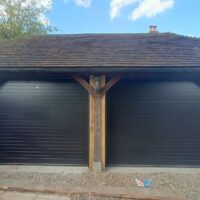 Cedar Door Barlow Sectional Garage door Black RAL 9005