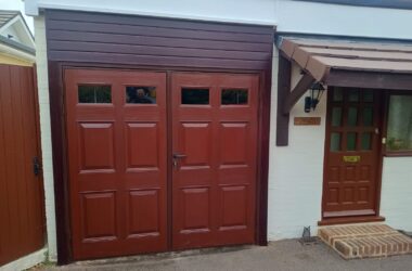 Brown Garage Door after new installation