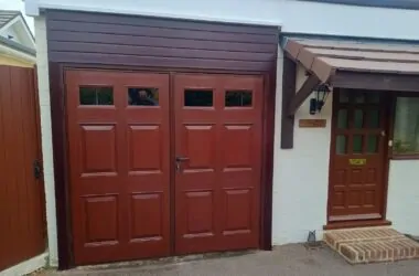 Brown Garage Door after new installation