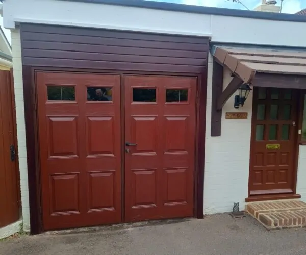 Brown Garage Door after new installation