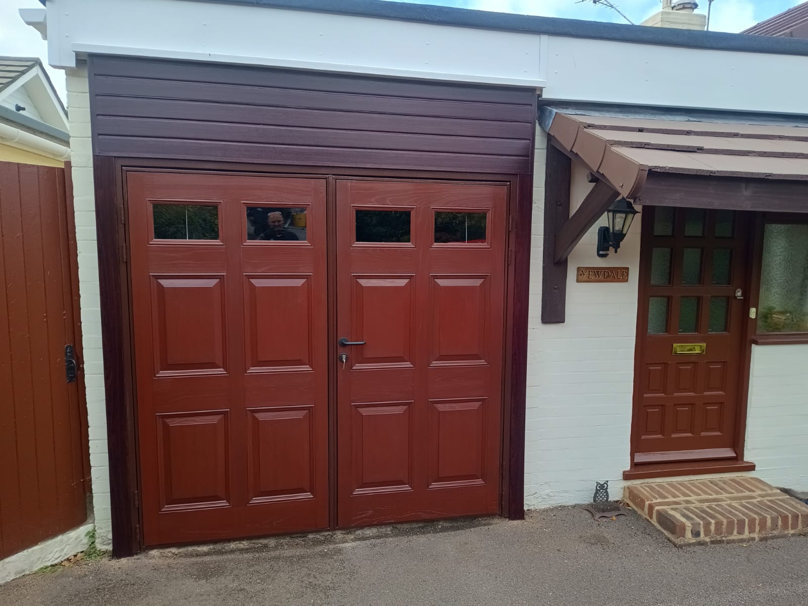 Brown Garage Door after new installation