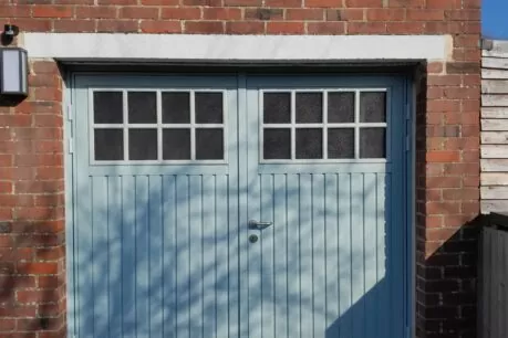 CDC Garage Doors Side Hinged Berwick Style Light Blue
