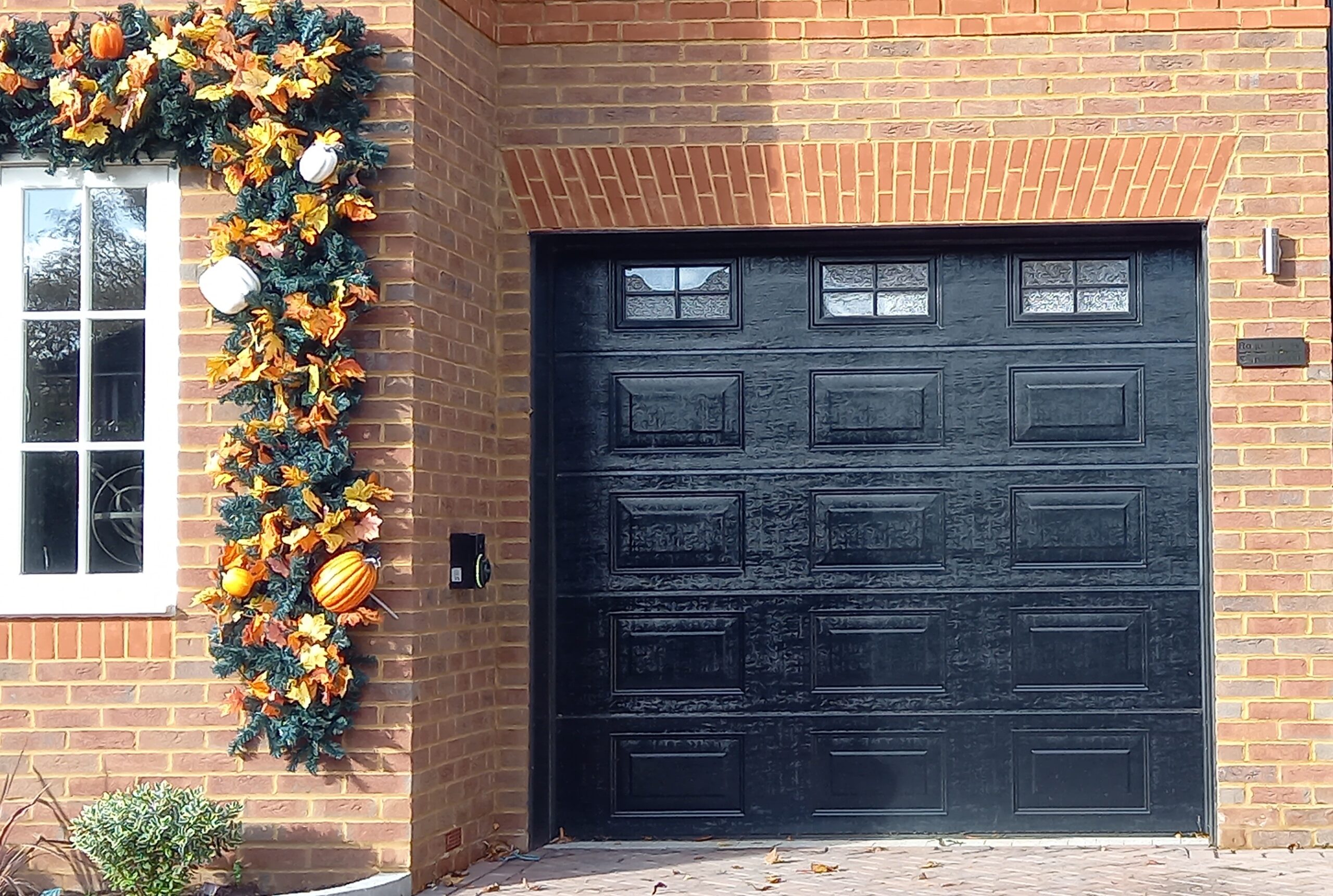 Novoferm Georgian Sectional Glazing Black CDC Garage Doors