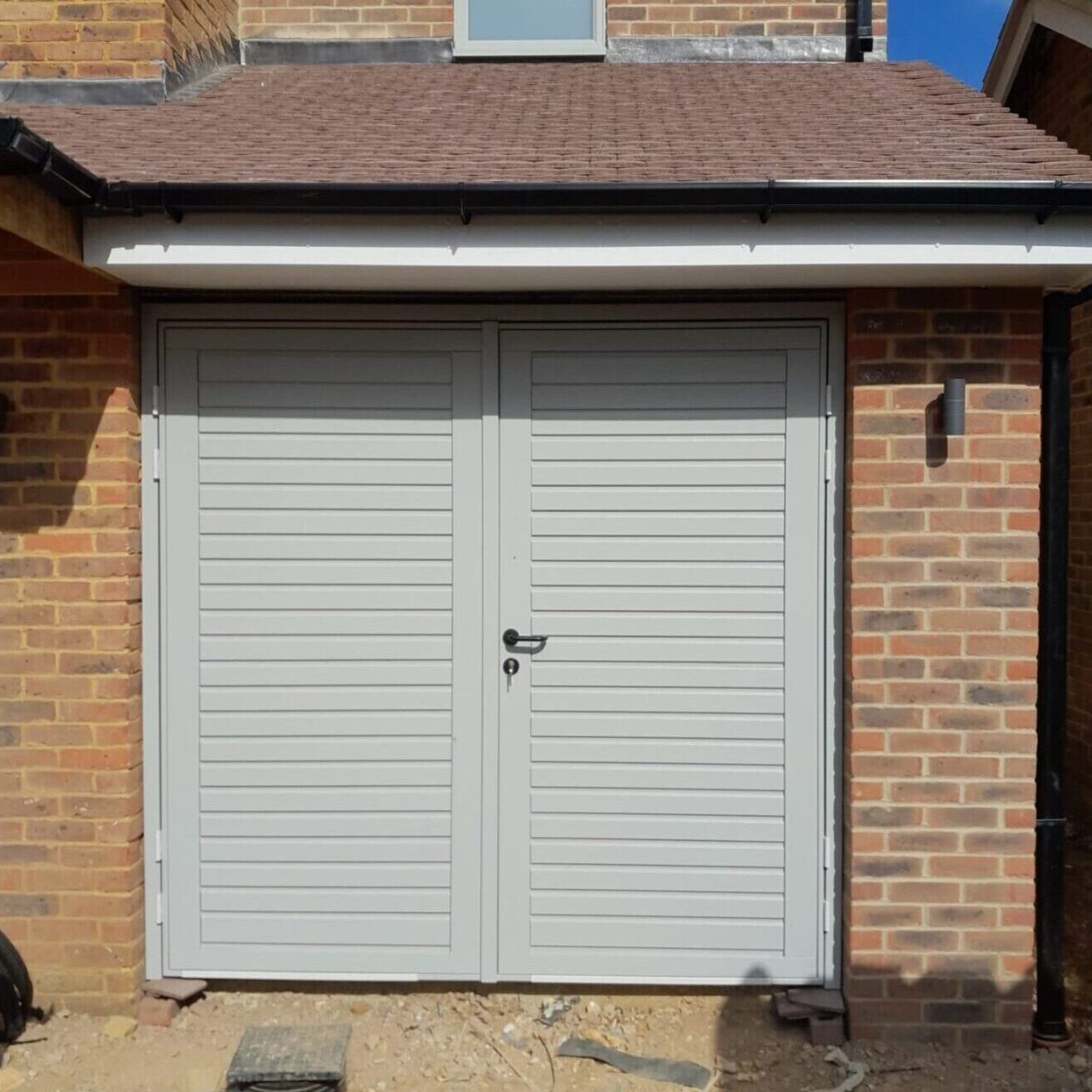 White Panelled Garage Door