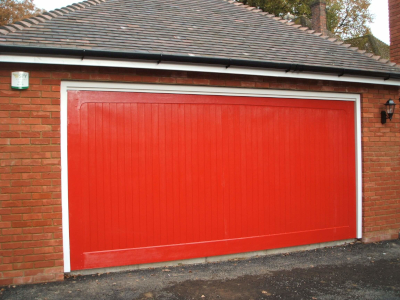 Red-Orange Garage Door