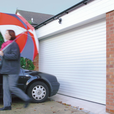 White Roller Door Garage