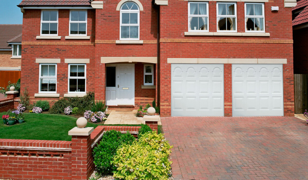 Double Garage Doors Drive Ramp