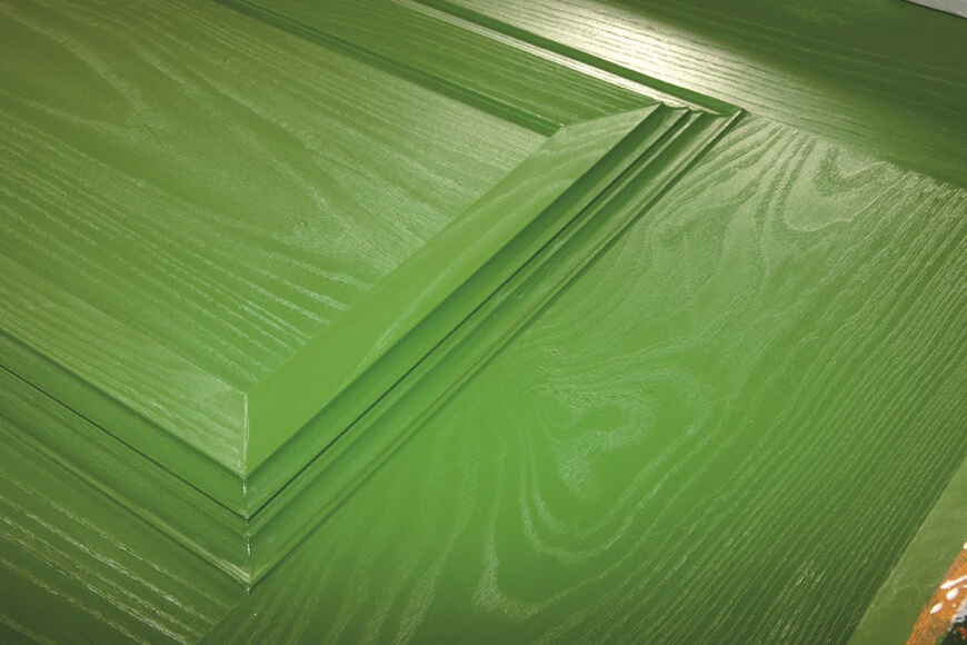 Close up of green door grain