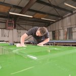 Buffing the green door