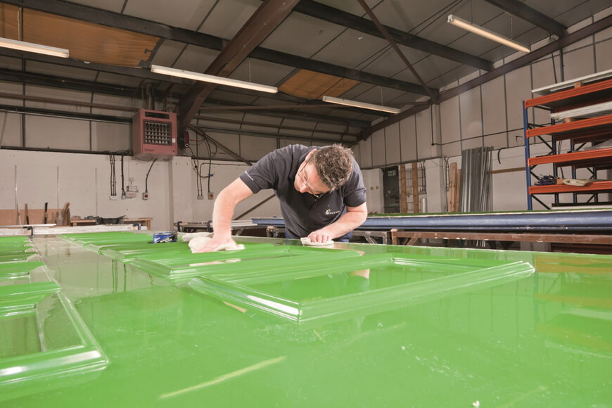 Buffing the green door