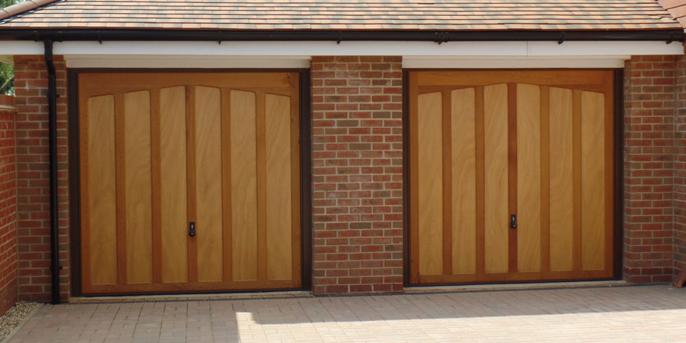 Two Timber Up and Over Garage Doors