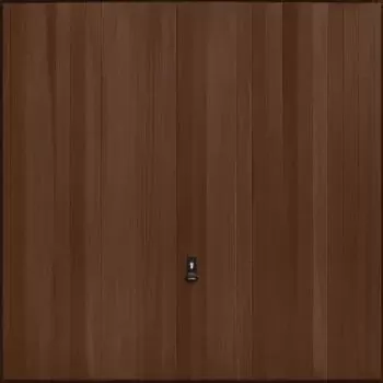 Vertical Cedar Walnut CDC Garage Door Colours
